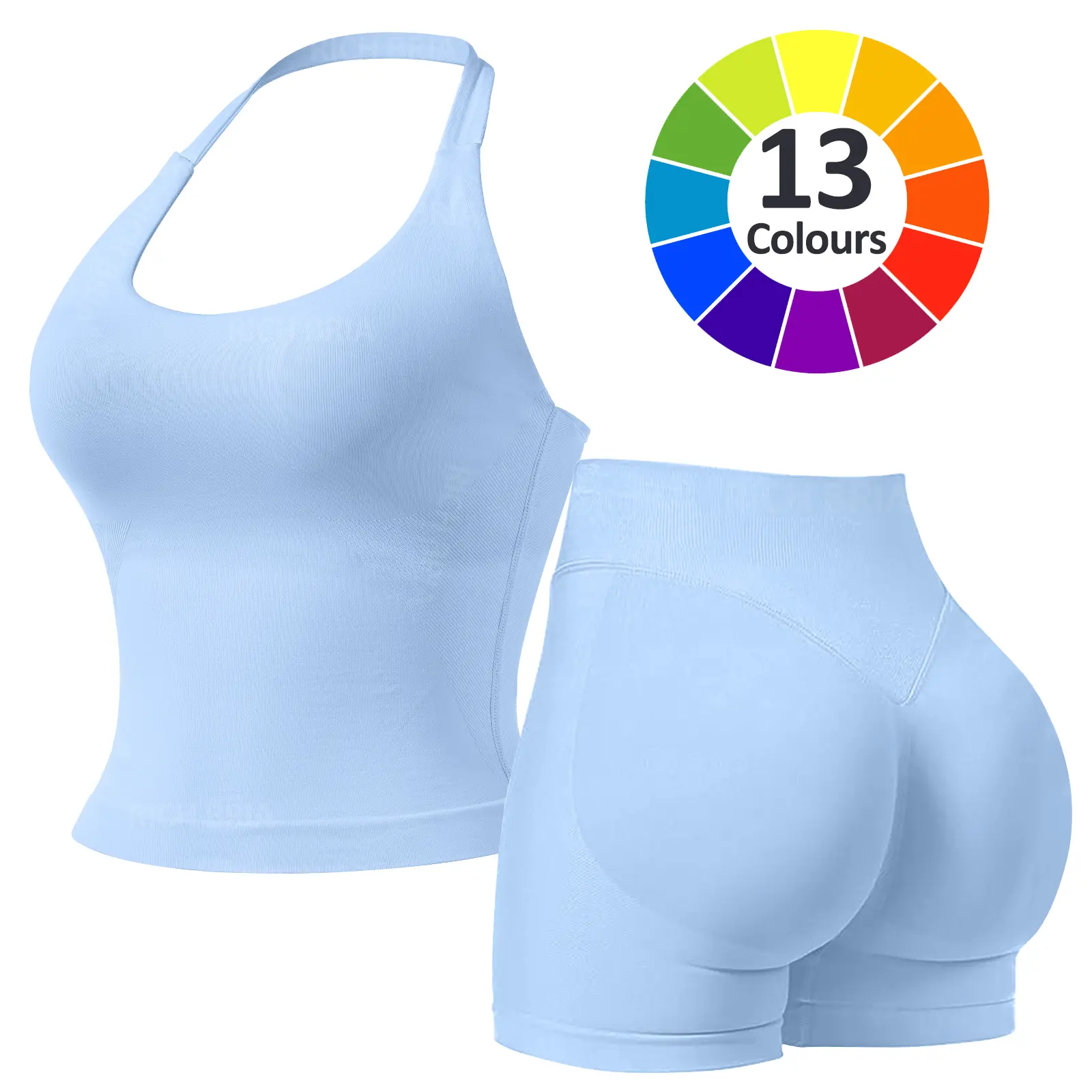 Baby Blue - Halter Top Set
