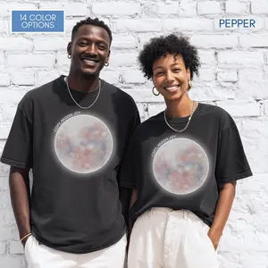 Comfort Colors Unisex Artemis II Copy Moon Joy Graphic Tee, Hand Drawn Illustration Unisex T-Shirt Back To The Moon Unique Gift for Astro Space Lover