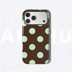 chocolate mint phone case for use with iPhone 17 air 16 Pro max 15 plus 14 Pro 13/12/11/X/XR/XSMAX sublimation phone case compatible with Samsung Galaxy S25 ultra S24 plus S23 FE S22/S21 creative design fresh new model