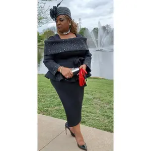 Serafina 4214 Scuba Skirt Suit