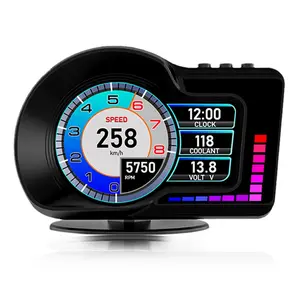 Up Display HUD F16 with OBD2 + GPS Dual System Digtial Speedometer, 3.5" IPS  Gauge, Speed, , Engine RPM, OverSpeed , Water Temperature, Turbo  for  After 2008