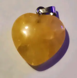 Healing Heart Citrine Pendant with Necklace
