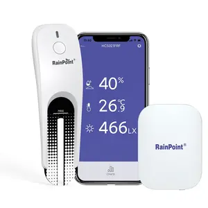 RainPoint Wi-Fi Soil Moisture & Temperature Monitor – Smart Garden & Farm Sensor with Gateway Hub