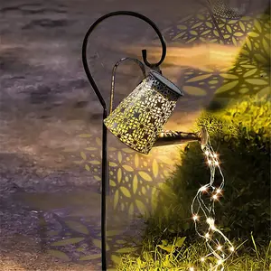 Solar Watering Can Light Garden Outdoor Waterproof Kettle Yard Art Lamp Decor US