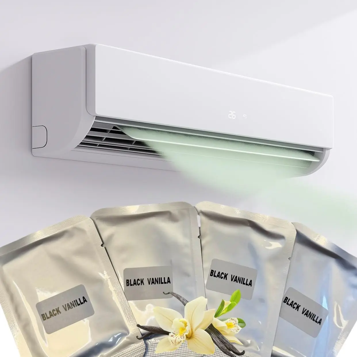 Pack of  Vanilla Air Freshener Pads – LongLasting Fragrance for Air Conditioner Vents – Easy to Use Scent Diffuser for Home, Office, or Car