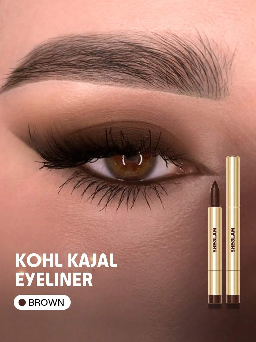 SHEGLAM Bold Moves Kohl Cream Eyeliner Pencil – Brown, Smooth Glide Waterproof Eye Liner, Long-Lasting Smudge-Proof Makeup for Women & Girls SHEGLAM Bold Moves Kohl Cream Eyeliner Pencil – Brown, Smooth Glide Waterproof Eye Liner, Long-Lasting Smudge-Proof Makeup for Women & Girls