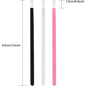 PYO Cookie Paint Brush Disposable Lip Brushes Mini Paint Brush Cookies Disposable Nail Polish Brush Paint Your Own Cookie Food Safe Paint Brushes Mini Paint Brushes Cookies (100, Black)