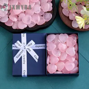 30/50 natural stone heart-shaped powder crystals, decompression balance meditation, home decoration, ideal gift choice.