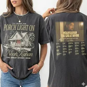 Comfort Colors Noah Kahan The Divide Tour Shirt, The Great Divide | 2026 Shirt, I'll Leave Porch Light On Concert T-shirt, Tour Shirt
