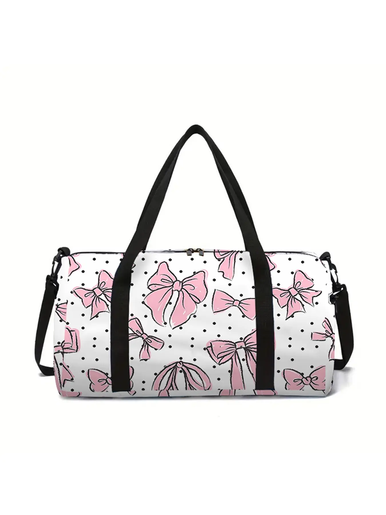 Bow pattern printed large-capacity travel duffel bag, portable storage bag, Travel Duffle Bag, Perfect Duffle Bag