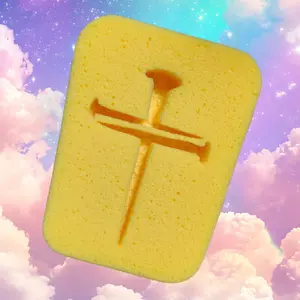 Cross, Nail Cross Design, Butter Smooth Sponge/ Grout sponge,  ASMR, Squeeze sponge Cleaning Pads
