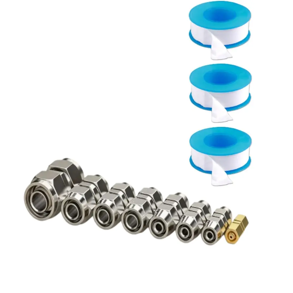 8PCS 4-16Mm Air Line Fittings for Truck And RV, Heavy-Duty Push-In Pneumatic Connectors, Straight Quick-Connect Air Hose Tube Joints