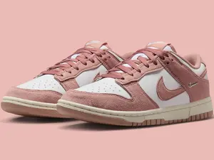 Nike Dunk Low Rose Whisper Gold Mini Swoosh IB4417-102 Women's Fashion Sneaker New