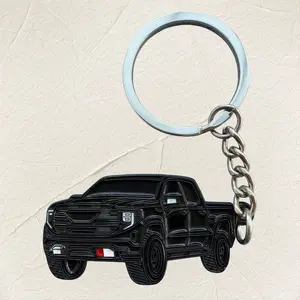 Premium Double-Sided Metal Keychain for GMC Sierra 1500 AT4 Denali 2022-2025 Fob, Scratch-Resistant Enamel Craft, Compact Portable, Truck Gift for Truck Enthusiasts, Birthday Gift Ideas, TikTokshop Springglow