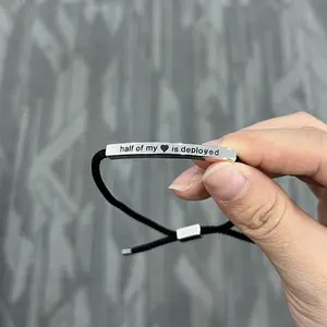 Half Of My Heart Is Deployed, deployment bracelet, military wife, military girlfriend, deployment, military jewelry, Gift for Her