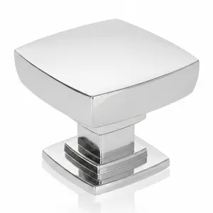 Cosmas 5232CH Polished Chrome Square Contemporary Cabinet Knob