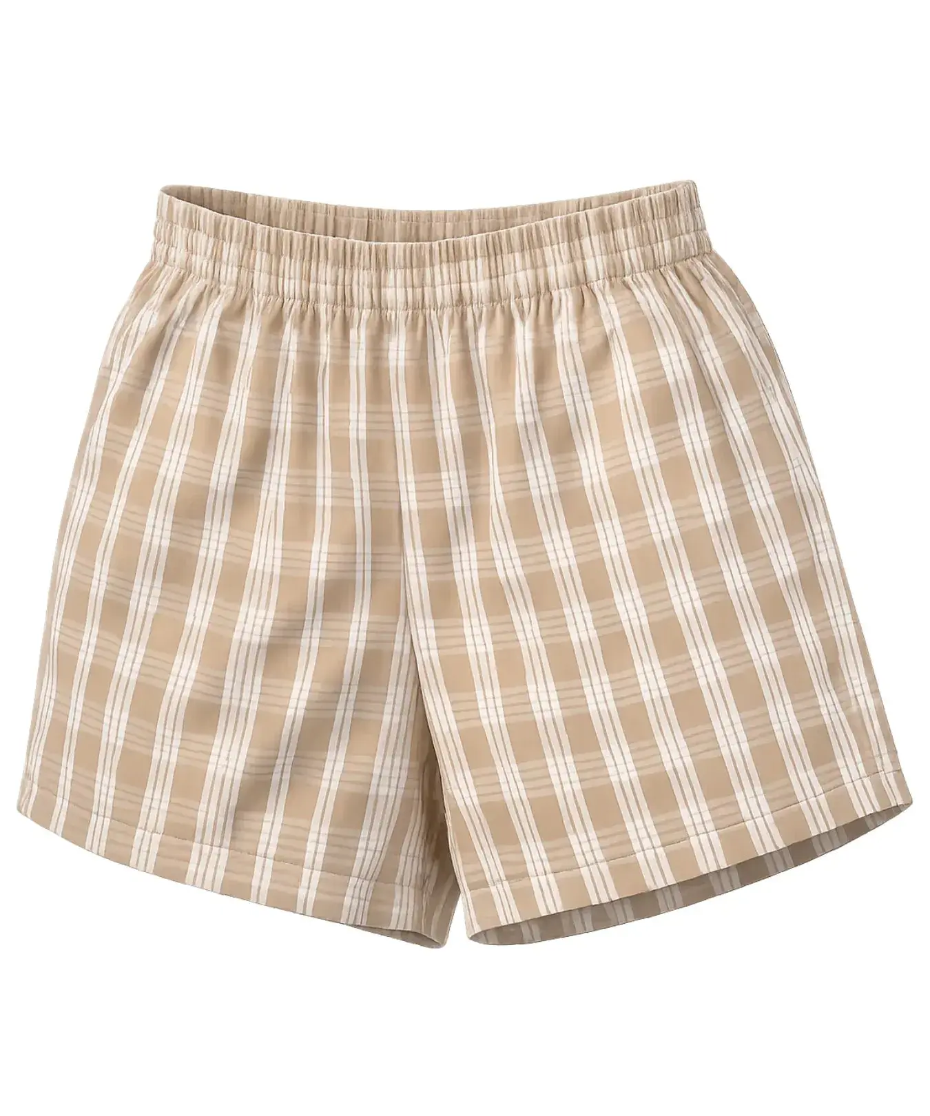 Khaki Palaka Shorts for Women