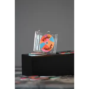 Personalized Disk-case Keychain + Playlist Record