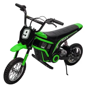 【Christmas Gift】350W Electric Motorcycle For Kids 8-12 With 24V Battery 1429 MPH Top Speed 137 Miles Long Range 3 Speed Modes Hand Operated Rear Brake Twist Grip Throttle Green