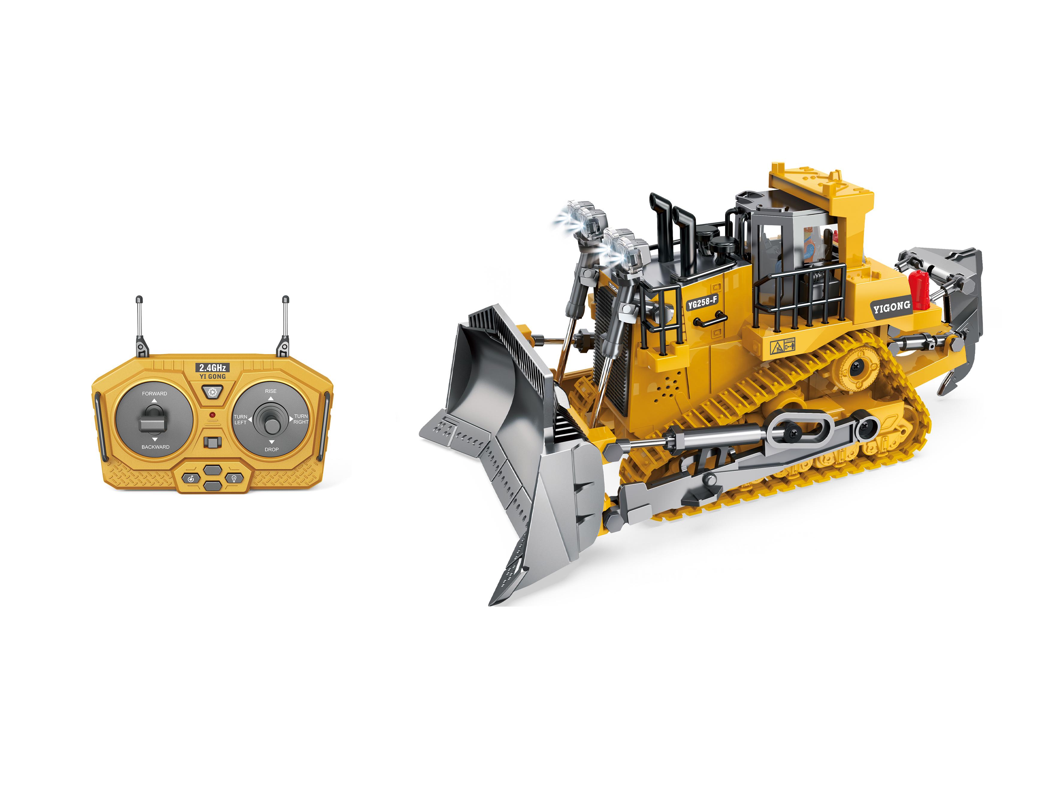 【Perfect gift】Akeleo Remote Control Engineering Vehicle 2.4G High-Tech 11 Channels, Remote Control Excavator, Dump Truck, Aluminium Alloy ABS Engineering Vehicle Electronic Toy,Realistic Lights and Sounds,Gifts