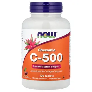 NOW Foods Chewable C-500, Cherry, 100 Tablets