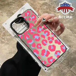 Stylish Pink Leopard Case for iPhone 16 15 14 Pro Max 13 12 11 XR E XS Plus Shockproof Full Camera Protection Durable slim Silicone Cover