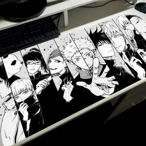 Jujutsu Kaisen Sukuna Custom-Shaped Mouse Pad, Non-Slip Rubber Desk Mat with Smooth Control Surface, Durable Edge Stitching for Keyboard & Mouse, Custom-Shaped Mouse Pads