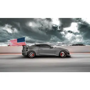 BadFlag Pole + 3x5' American Flag