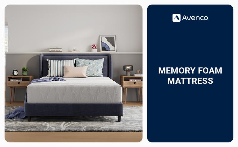 Avenco Twin/Full/Queen/King Size Mattress, 5//6/8/10/12/14 Inch Queen Mattresses with Gel Memory Foam for Cool Night & Pressure Relief, Bed Mattress in a Box Medium Plush Feel Colchones with Motion Isolating