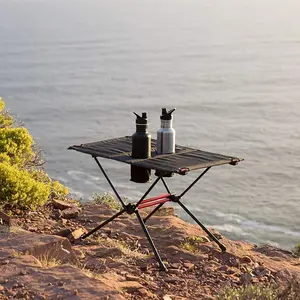 Naturehike 1.6 lbs Ultralight Folding Camping Table, Portable Aluminum Table with Cup Holders & Carry Bag for Outdoor Camping & Picnic Outdoorfun Hiking Essentials