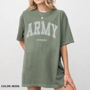 Army T-Shirt with Name, Personalized Army Shirt, Gift for Army Wife, Gift for Army Mom, Military Graduation Shirt  - Gift for Her
