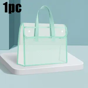 Transparent crossbody backpack compliant with stadium regulations, made of waterproof PVC, fashionable and user-friendly