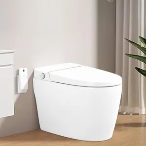 Bellemave  Smart Toilet Bidet Combo with Foot Sensor Open Cover/Seat, Self-Cleaning Nozzle, Heated Seat, Night Light, Knob Control, Power Outage Flushing, Soft Close, Auto Flush, with Remote Control