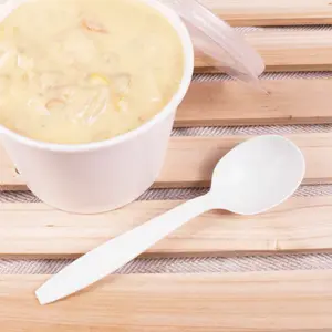[1,000 ct] PP Plastic Extra Heavy Weight Soup Spoons, White