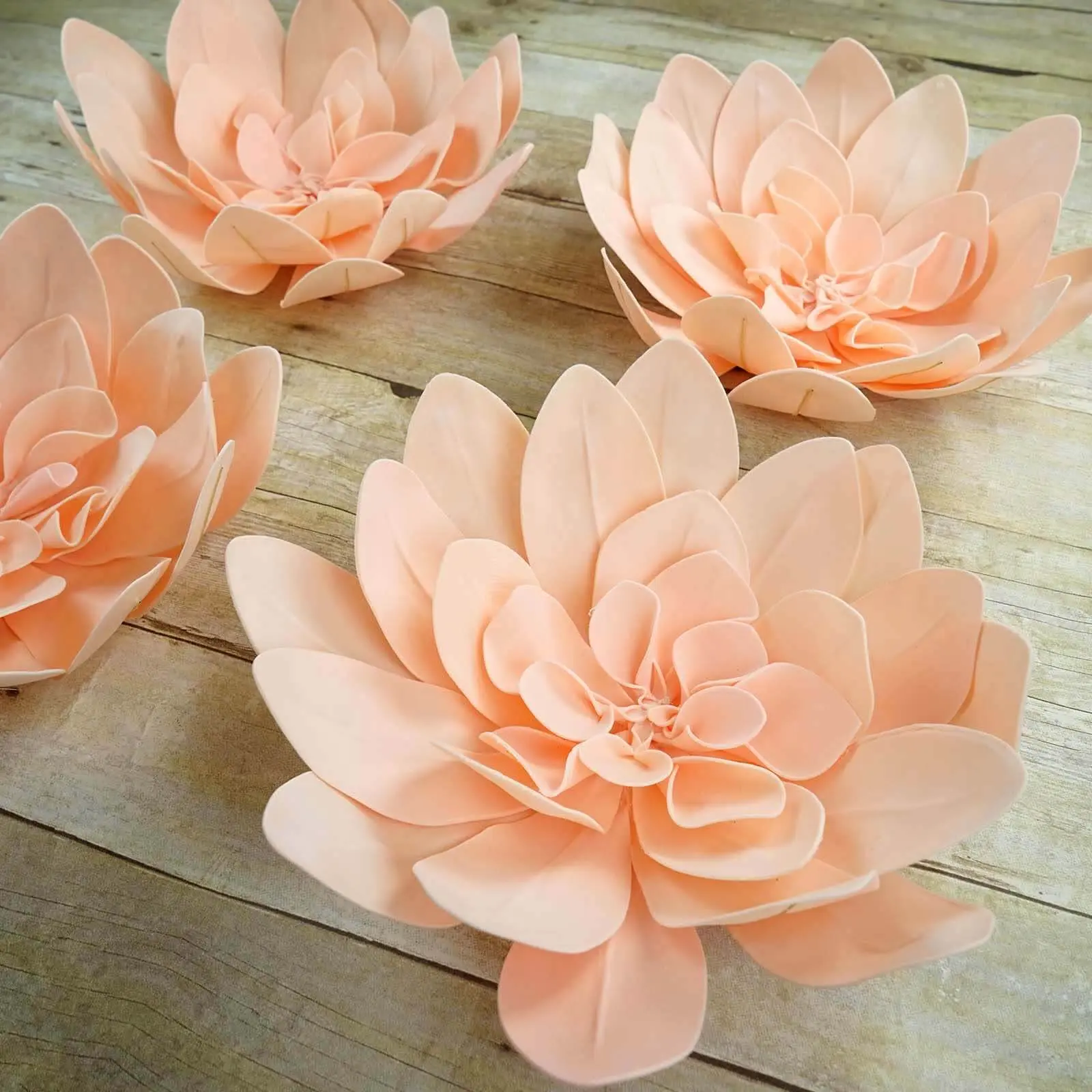 Blush Pink 16-in Soft Foam Artificial Daisy Flower Heads, 4-Pack Craft Flowers for Home Decor, Floral & Room Accents, Floral Decor, Room Decor