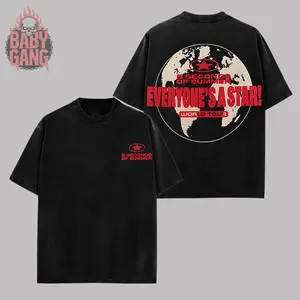 [Baby Gang] 5 Seconds Of Summer Band EVERYONE’S A STAR! 5SOS World Tour 2026 Men's T-shirt Rock Pop Unisex Oversize Rock Band Cotton Gift For Rock Music Lovers Graphic Fan Merch Gift