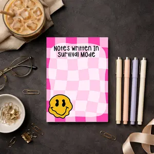 Notes Written in Survival Mode Funny Notepad | 5x7 Tear-Off Pad (50 Sheets)