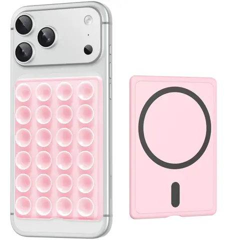 MIRODDI Magnetic Suction Phone Mount for MagSafe Cases, Silicone Octo Cup Buddy Sticky Grip Casual Cellphone Accessory Compatible with iPhone, Removable Hands-Free Selfie/Video Stand