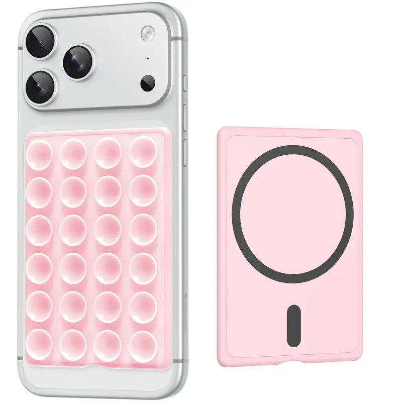 MIRODDI Magnetic Suction Phone Mount for MagSafe Cases, Silicone Octo Cup Buddy Sticky Grip Casual Cellphone Accessory Compatible with iPhone, Removable Hands-Free Selfie/Video Stand