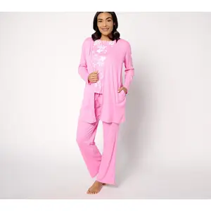 MUK LUKS Tall Ribbed & Cloud Knit 3 - Piece Lounge Set