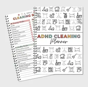 Cleaning Planner, Cleaning Schedule and Checklist Organizer, Daily Weekly Monthly Household Cleaning Planner, Chore Chart Notebook for Home, Family Cleaning Tasks, DIY Home Improvement, bookish things Editable Template