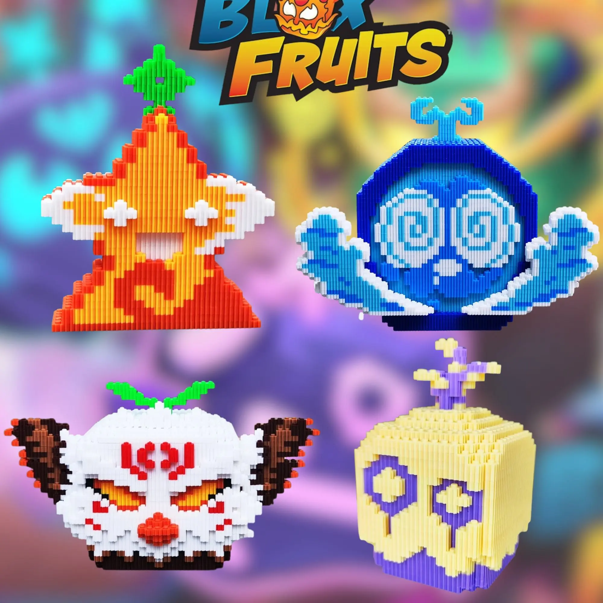 Blox Fruits Super Fruits Devil Fruit Assembly Model Building Kits - Fruits Building Blocks Series