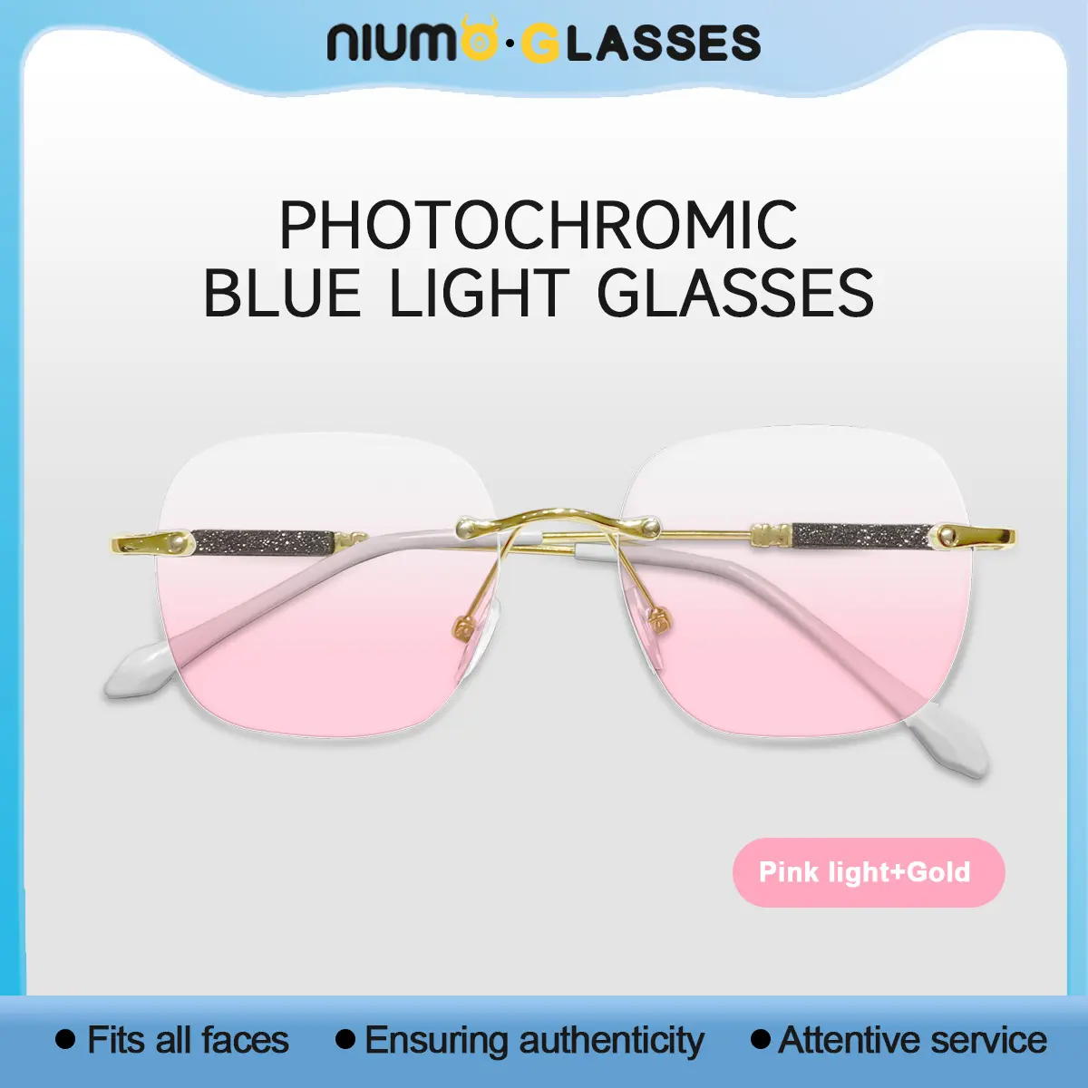 Styligh High-tech Blue Light Glasses - Advanced 99% Blue Light Blocking Computer Glasses - Anti Eye Fatigue And UV Glare Protection，Frameless Blue Light Blocking Glasses, Eye Comfort, Anti Glare UV Protection, Lightweight Fashion Eyewear
