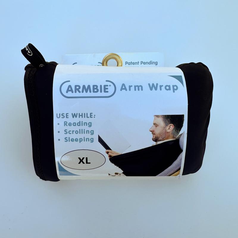 Armbie - Dual Arm Support Wrap; Use On Plane, Train, Bus; While Reading or Relaxing; At Dentist Office, Salon; Deep Compression Characteristics; Weighted Vest without the Weights; Personal Comfort; Wherever You Roam - Armbie's Got You Covered