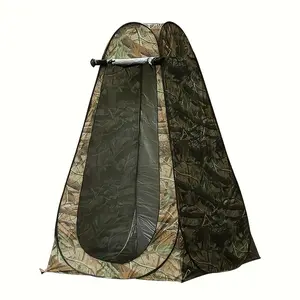 Outdoor portable pop-up tent for bathing and changing clothes, thickened material for sun protection and privacy, mobile toilet tent, portable quick-open changing room tent for fishing, quick-open camping equipment