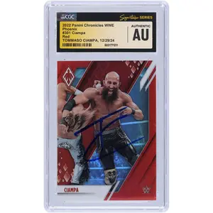 Tommaso Ciampa WWE Autographed 2022 Panini Chronicles Phoenix Red #301 #/199 CGC Fanatics Witnessed Authenticated Card - Fanatics Authentic Certified