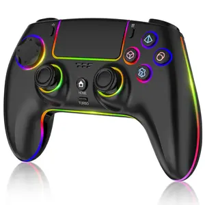 Anti-Stick Drift PS5 ProWireless Controller for PS5, PC, Mac, Steam Deck & Mobile - Bluetooth 5.0 Gamepad with Hall Effect Sticks, Touchpad, 6-Axis Gyro, Turbo,3.5mm Jack & Charging Cable