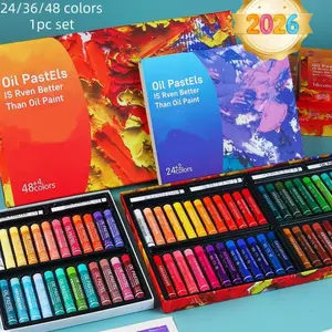 24/36/48 Color Heavy Oil Pastels, High Quality Smooth Soft, Strong Adhesion, Professional Art Use, Ideal for Artists and Students, Art Supplies, Art Drawing Supplies, Art School Supplies