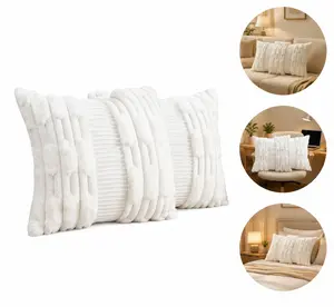Two 18 x 18-inch cream faux fur cushion covers: These decorative pillowcases are a TikTok sensation, soft to the touch and luxurious in texture, adding the perfect finishing touch to any stylish home.