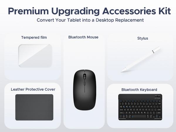 U11 Pro-V Android 16 Tablet 11 inch Gemini AI, 30GB+256GB (2TB TF) Gaming Tablet, 8580mAh, 90Hz Display, WiFi 5, T7200 Octa Core, 13MP+5MP, Tablet with Keyboard, Stylus, Mouse, Case